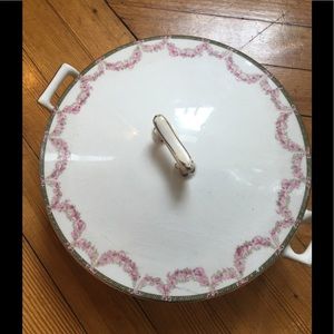 Smith Phillips Semi Porcelain covered dish pink